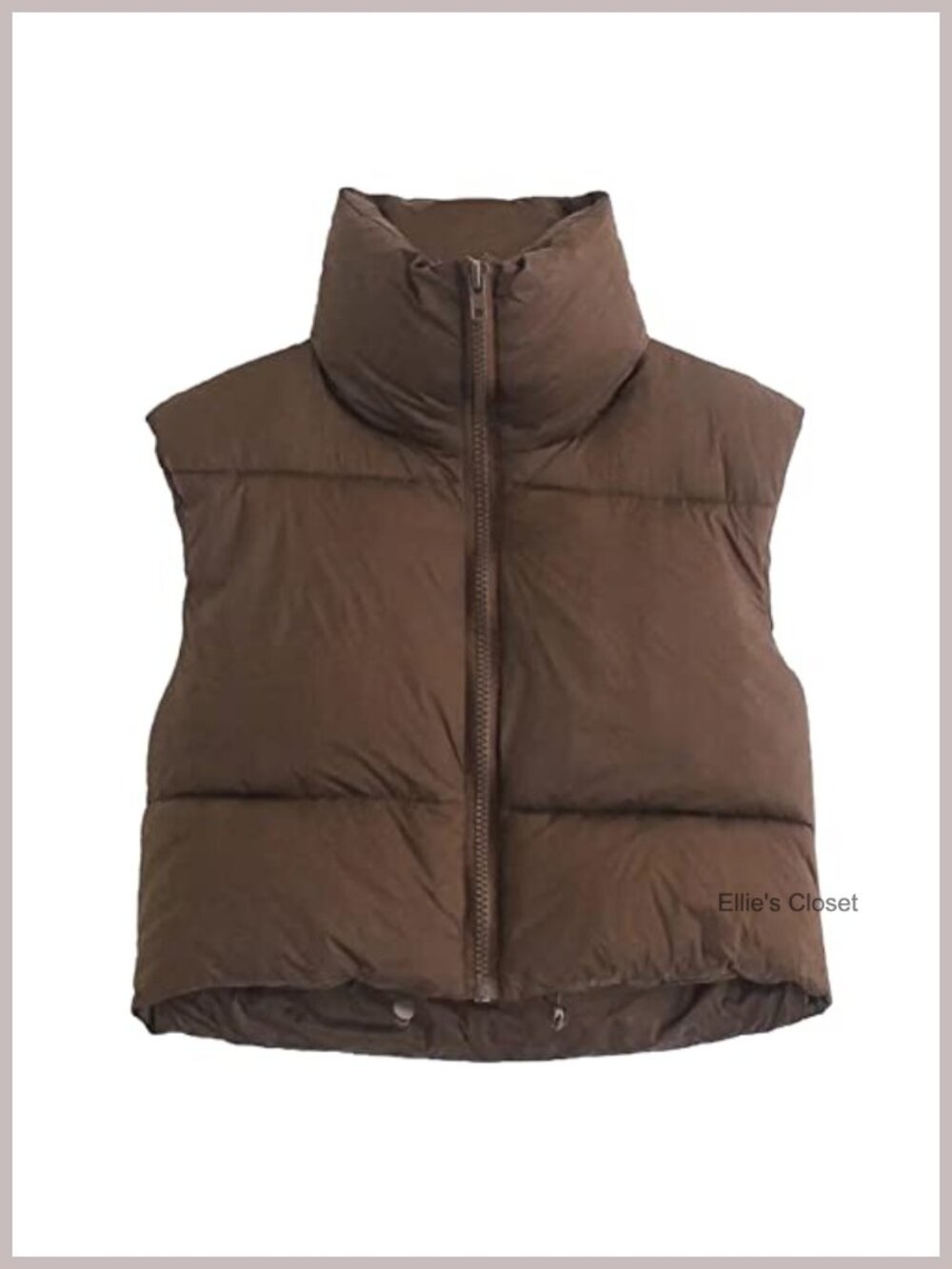 Women Cropped Puffer Vest Lightweight Sleeveless Padded Gilet
